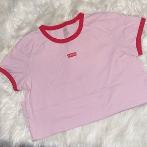 Pink Levi’s shirt